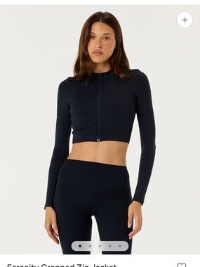 Cropped Zip Jacket - Black